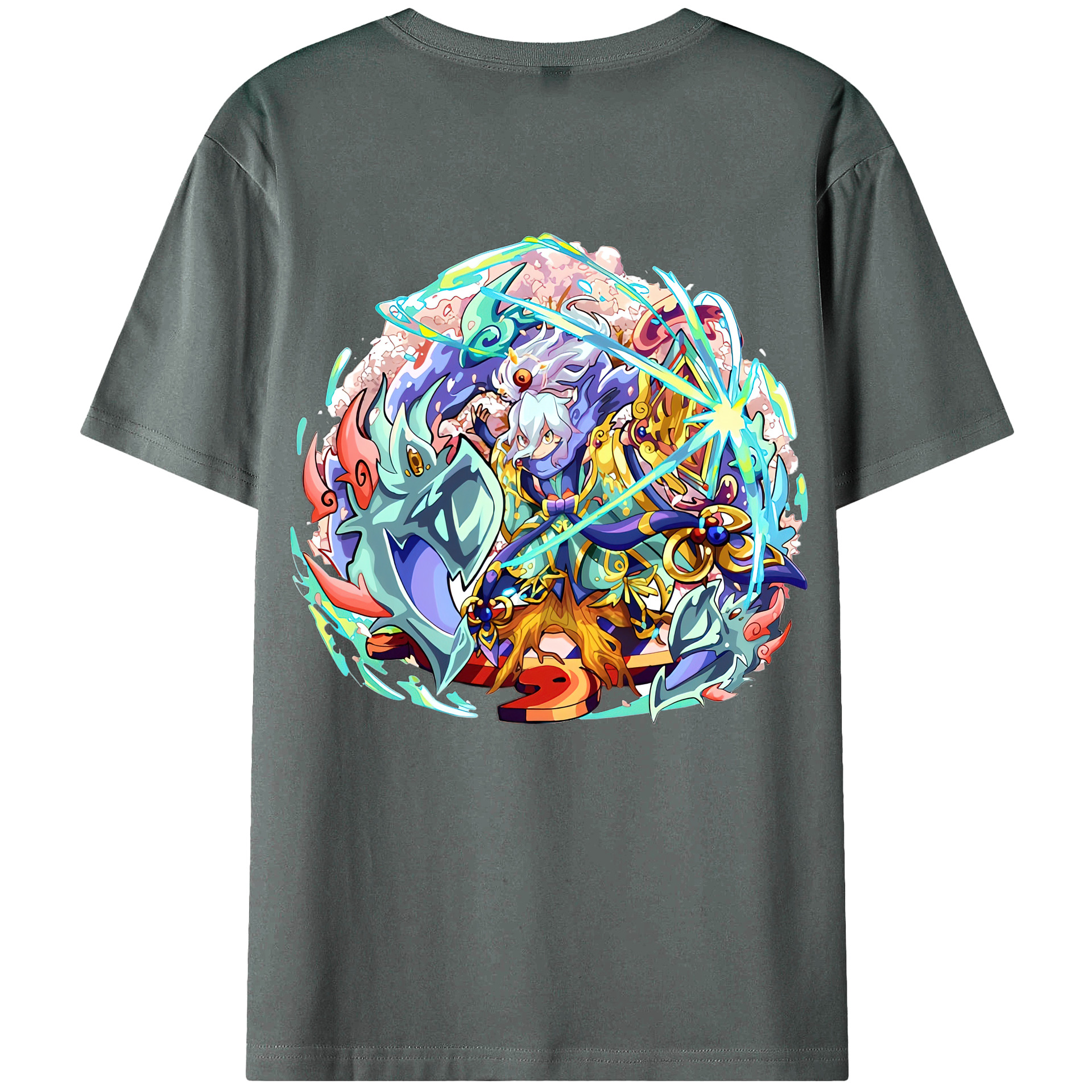 （画像用） 妖怪ウォッチ Yo-kai Watch 綿100％半袖Tシャツ（背面プリント）